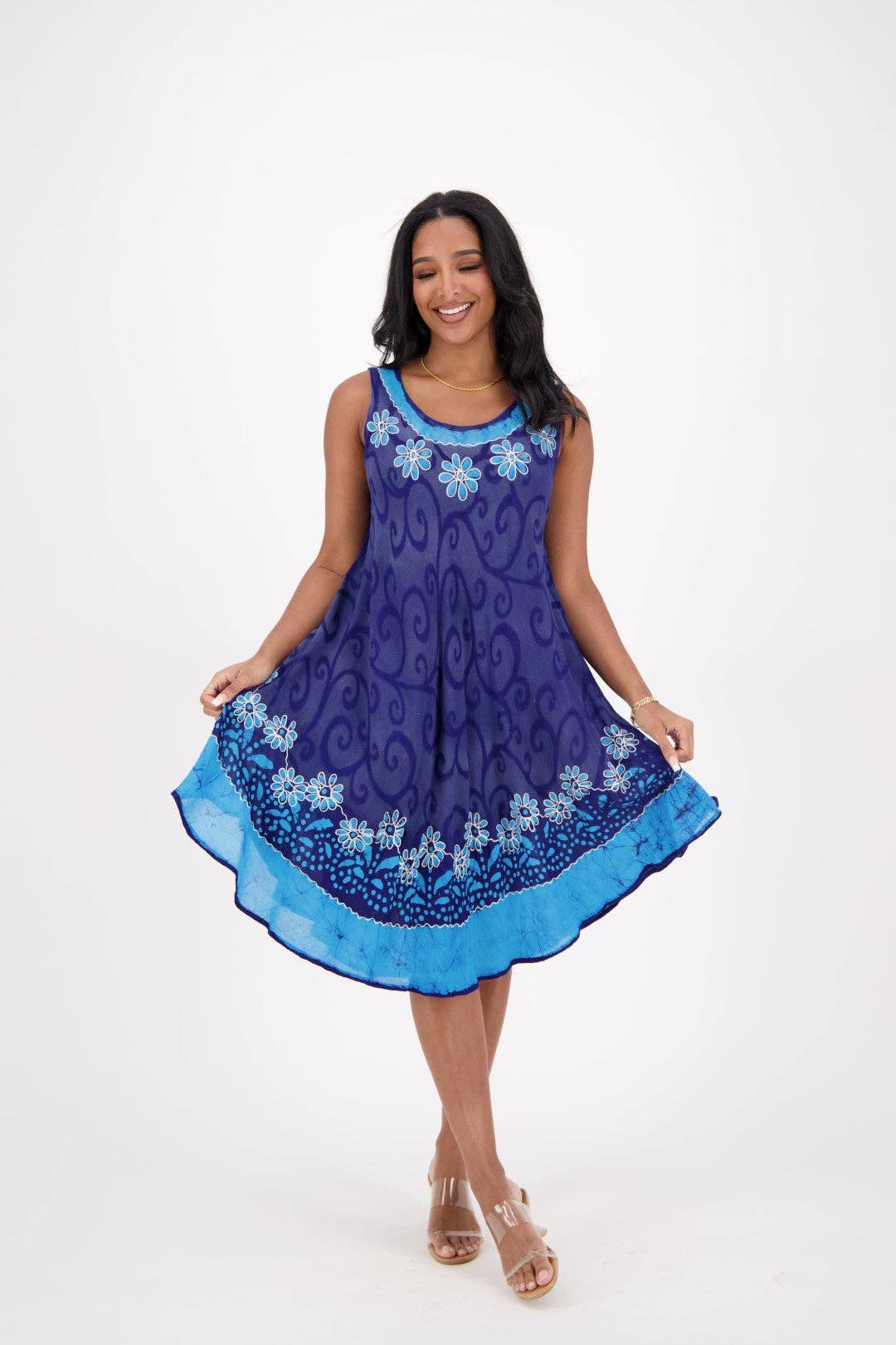 geassorteerd Mouwloze paraplujurken met verschillende kleuren 22123 voor groothandel op Faire7