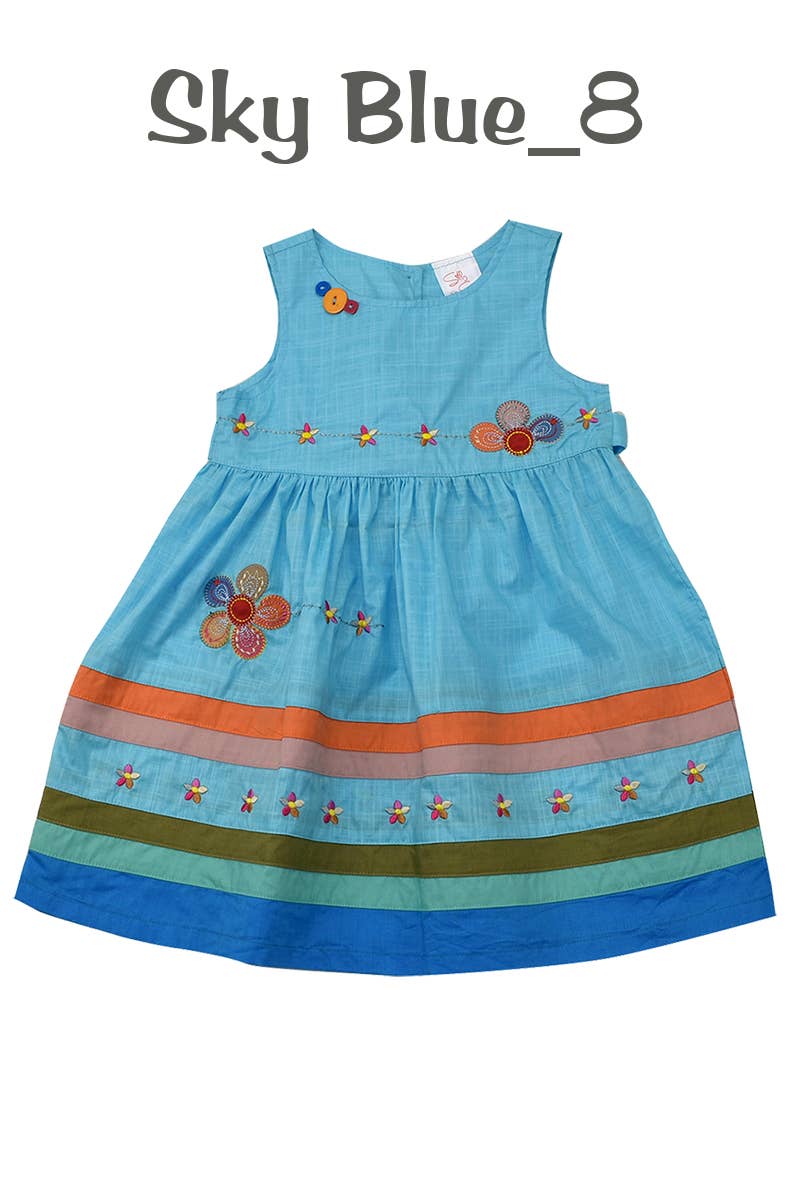 SISSYMINI - Wholesale Dress - Kids - Toddlers & Girls Soft Cotton Applique Dress | 878-SS2320