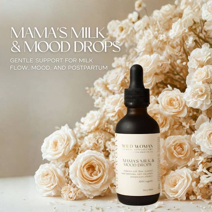 Mama's Milk & Mood Drops | Nursing & Nervous System Support for wholesale by Wild Woman Herbal Apothecary