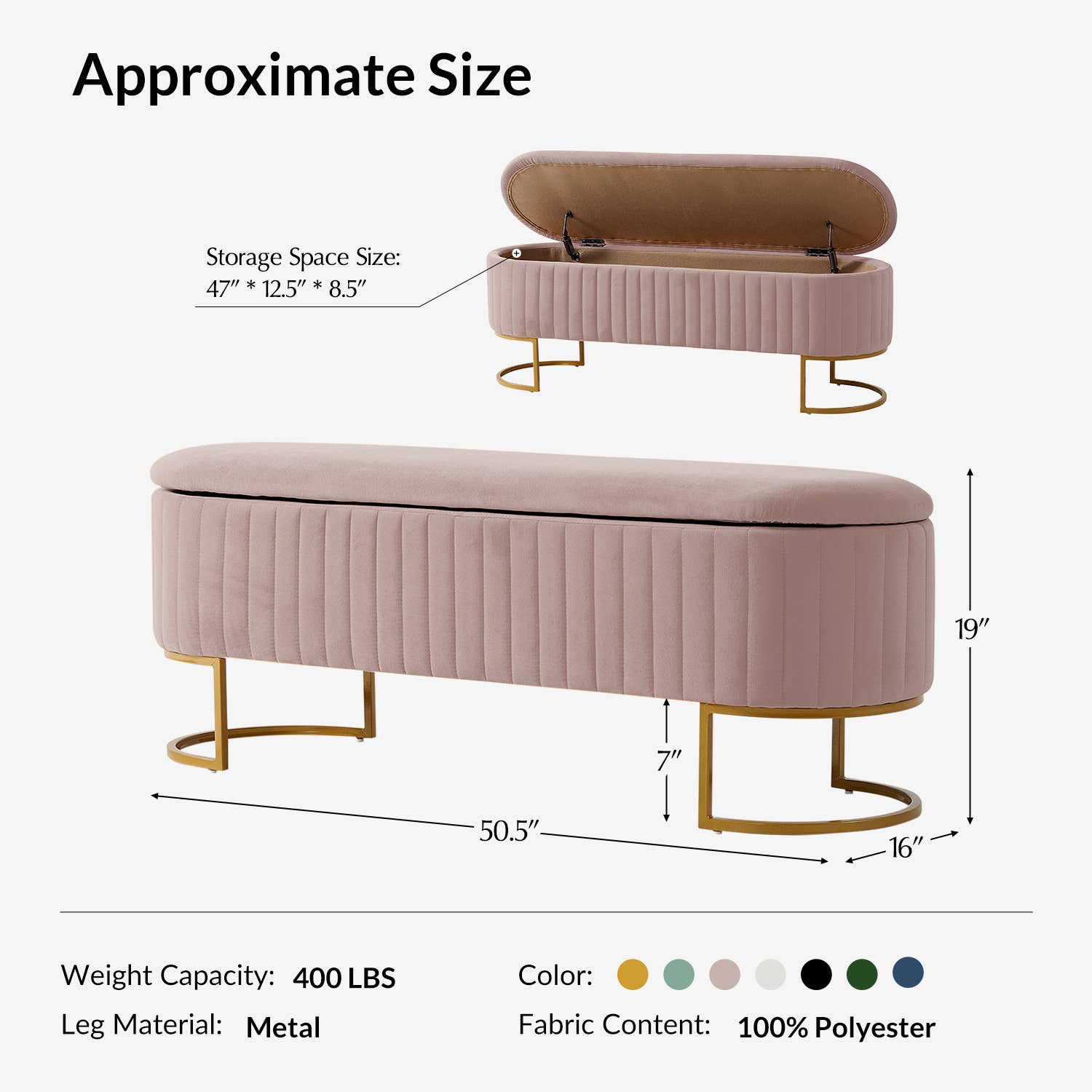 Karat Home - Wholesale Bench - Paula Storage Bench20