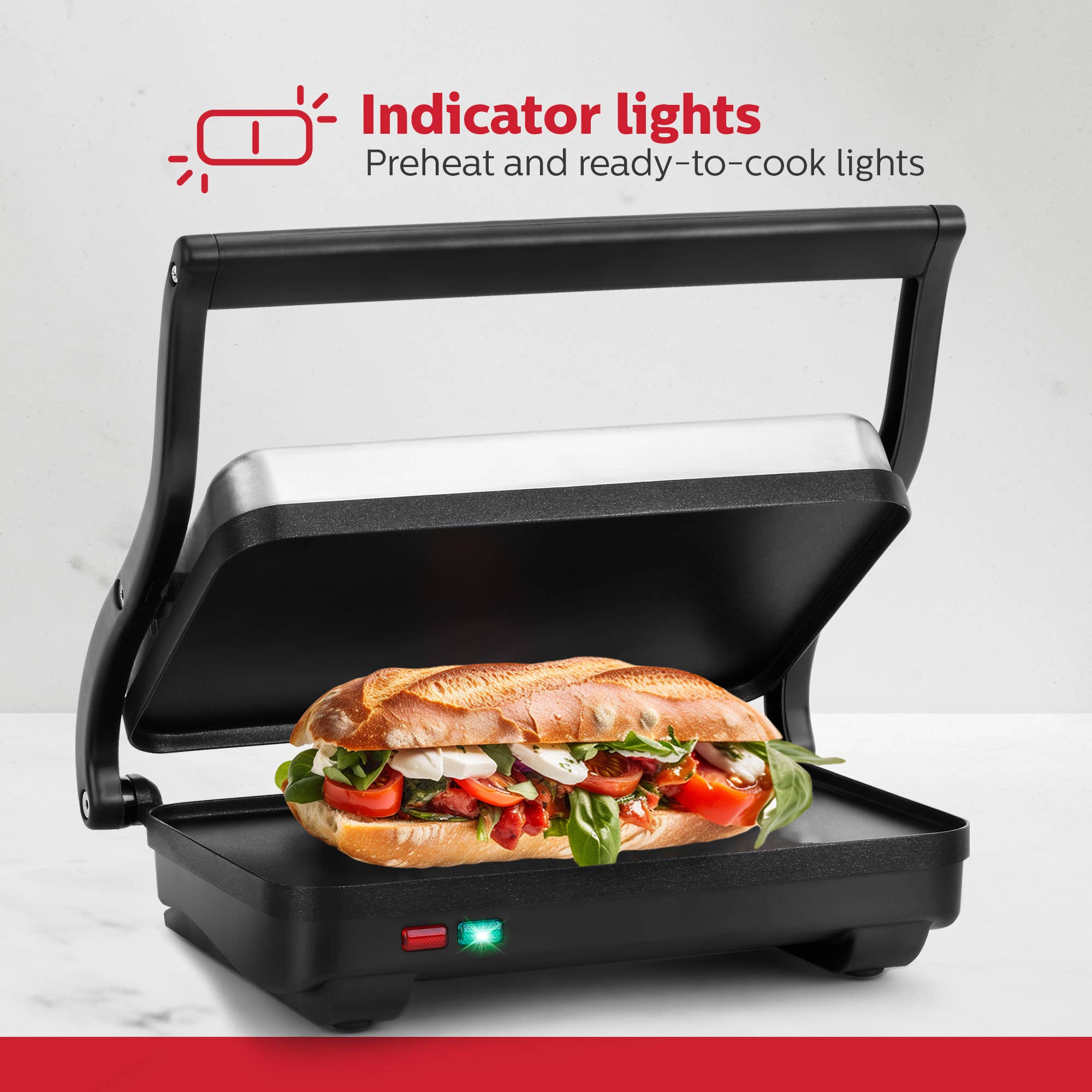 Holstein Housewares - Wholesale Kitchen Appliance - Griddle Panini Press Grill & Gourmet Sandwich Maker17