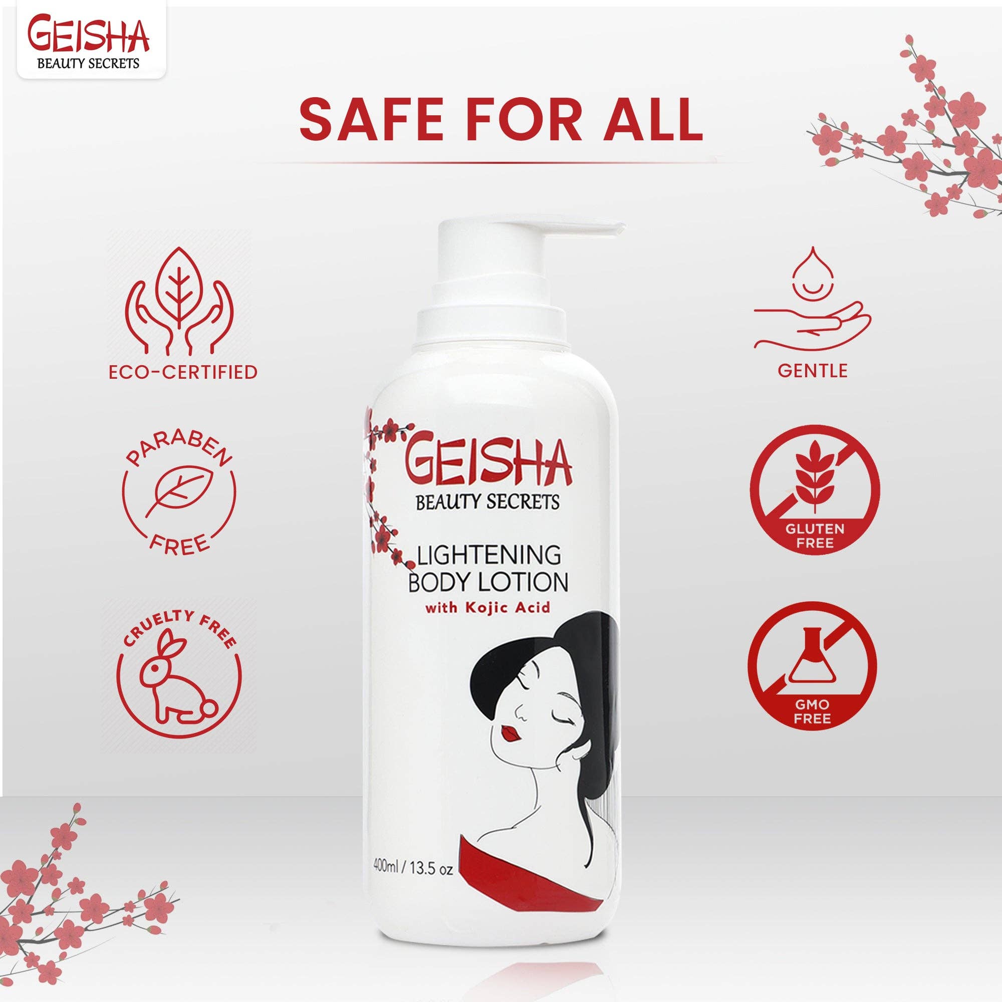 Mitchell Brands – Engroshandel Kropscreme/lotion – Geisha Beauty Secrets oplysende kropslotion med kojic-syre6