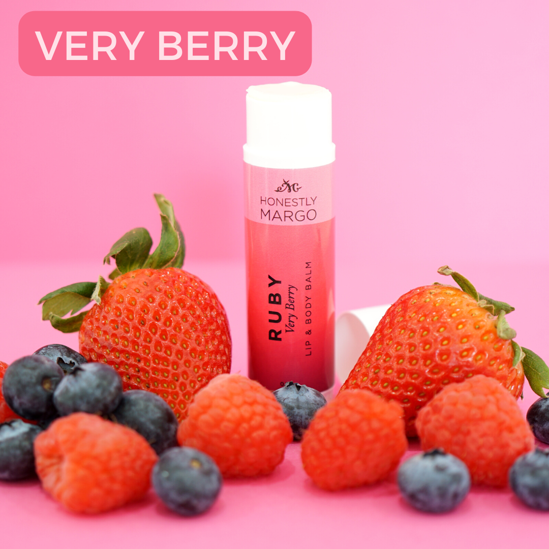 Honestly Margo - Wholesale Lip Balm - Very Berry RUBY Lip & Body Balm0