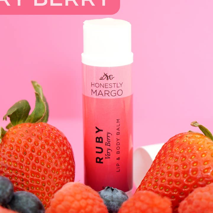 Honestly Margo - Wholesale Lip Balm - Very Berry RUBY Lip & Body Balm0