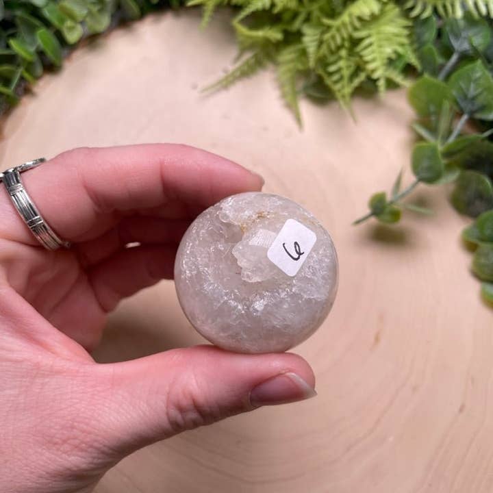 Copper Ashes - Wholesale Spiritual Stone/Crystal - Quartz Mixture Sphere with Agate and/ or Flower Agate Inclusions13