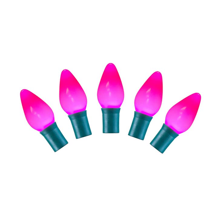 Vickerman 25Lt LED C7 Pink Ceramic Gw 8"Sp 16'L for wholesale by Vickerman