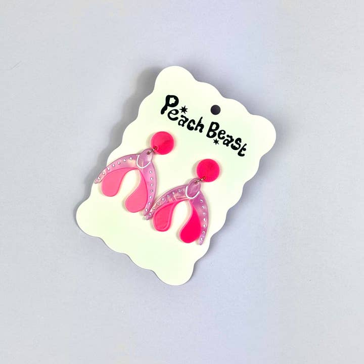 Anatomical Clitoris Earrings for wholesale by Peach Beast