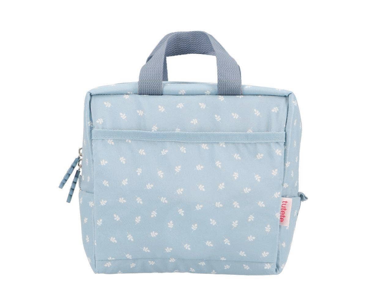 Tutete - Wholesale Toiletry Bag - Women's - Padded Thermal Bag Leaves Blue1