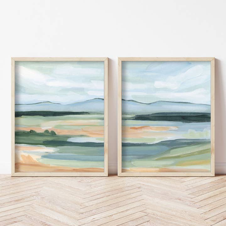 "Isolation I" Diptych Art Print || Set of 2 for wholesale by Katie Garrison Art