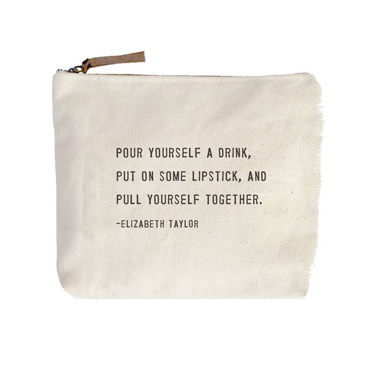 Pull Yourself Together (Elizabeth Taylor) Canvas Zip Bag for wholesale by Sugarboo & Co