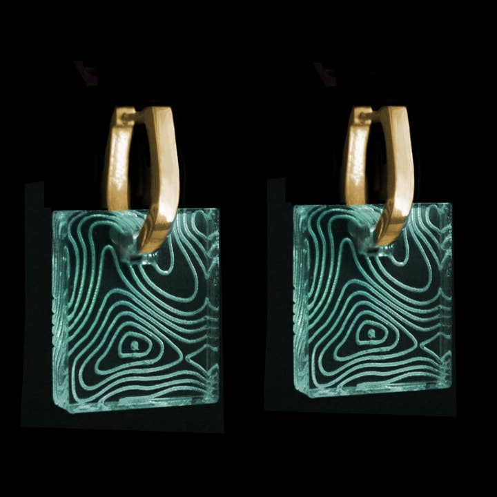 Mount Everest Topography Earrings - 3 Colors for wholesale by Bold Standard