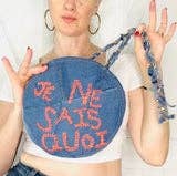 Aerial Clothing sRQ - Wholesale Crossbody Bag - Women's - That Certain Something Denim Crossbody3