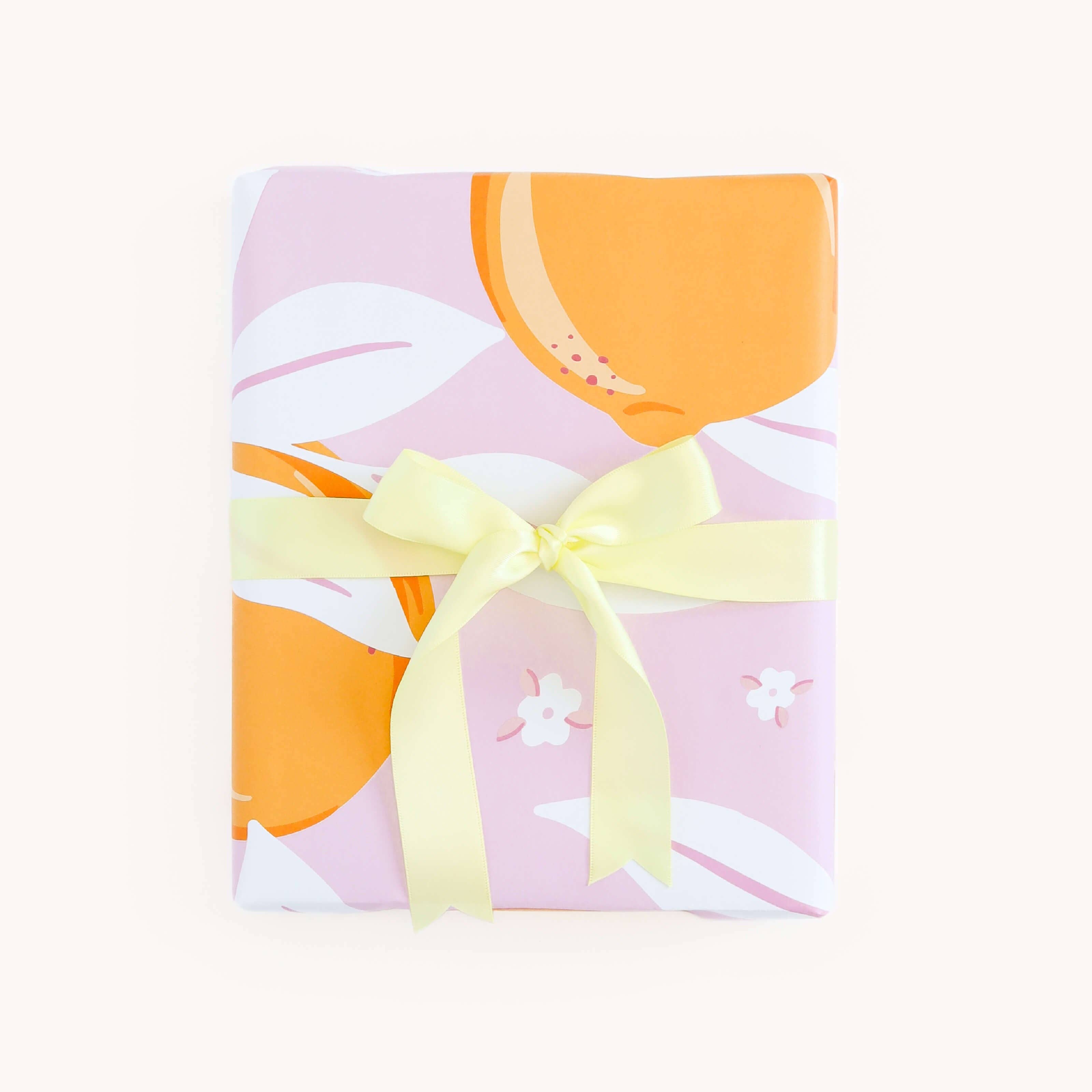 Simplified by Emily Ley - Wholesale Flat Wrap - Wrapping Sheets - Blush Oranges1