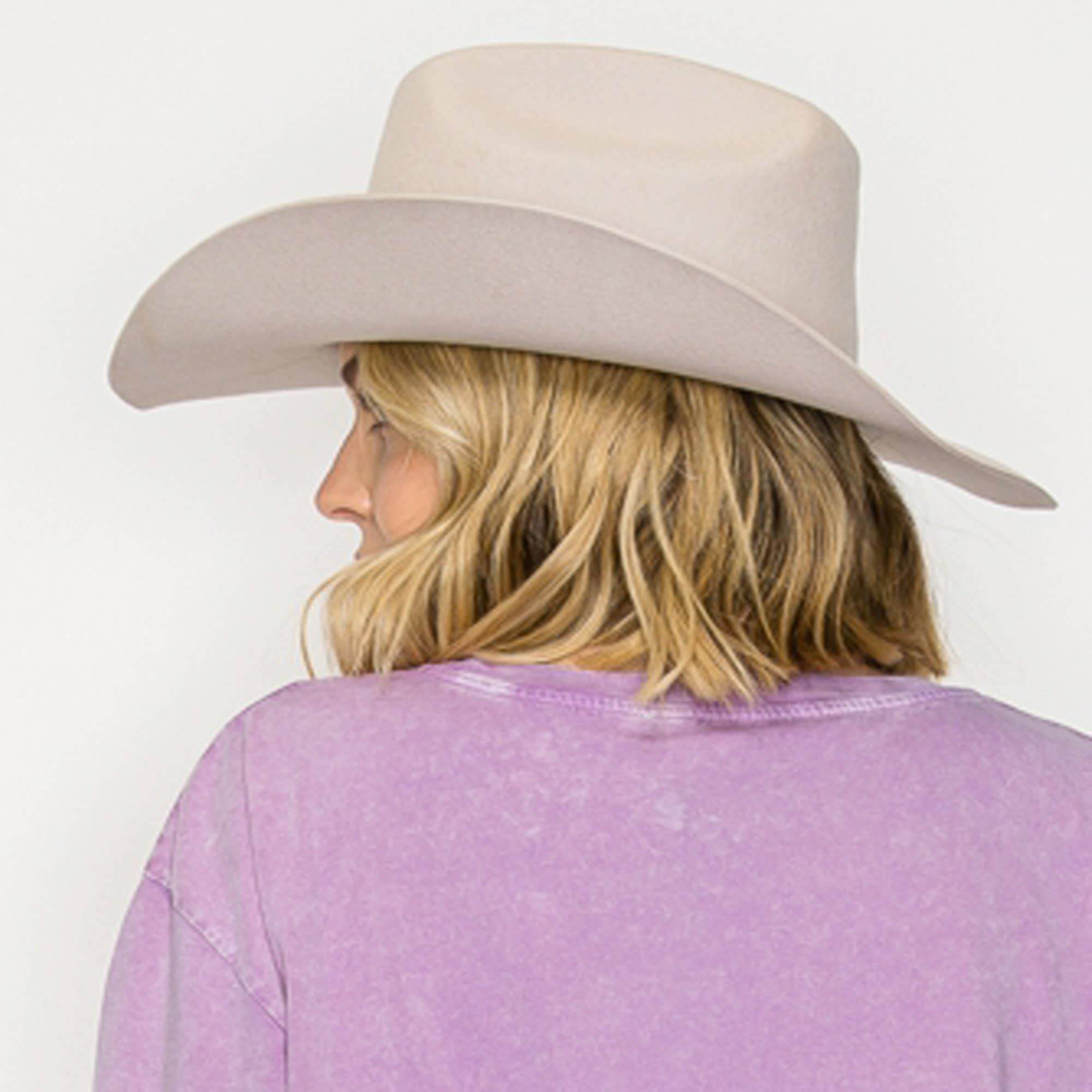 Queens INC - Vente Chapeau de cowboy – femme - Meilleure vente !! Chapeau de cowboy en laine australienne à 100 %.21