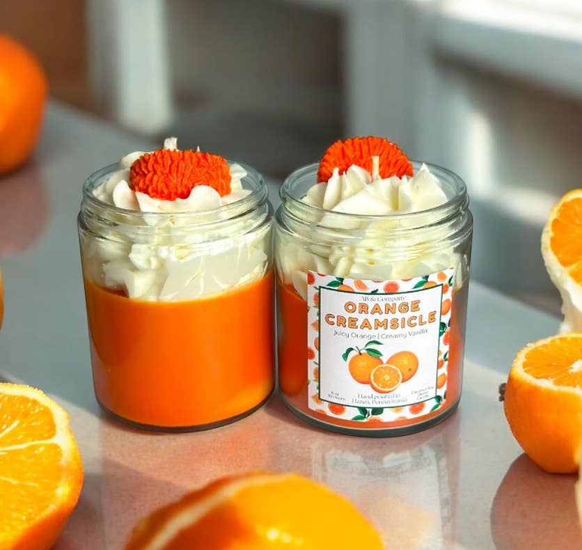 AB And Company - Venta al por mayor Velas en tarros - Vela de Soja de Coco y Naranja Creamsicle