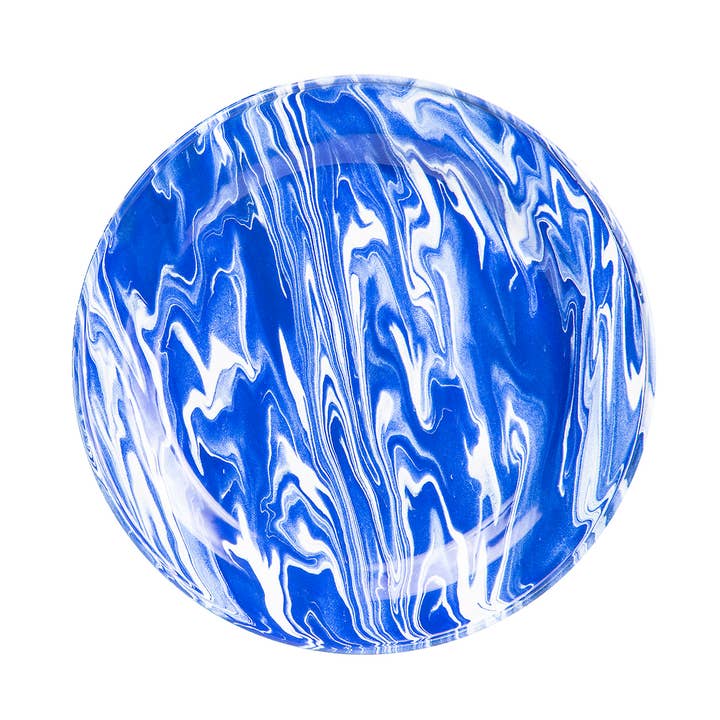 Artesano | Home Decor - Wholesale Platter - Enamelware 7" Marbled Round Appetizer Platter (Set of 4)