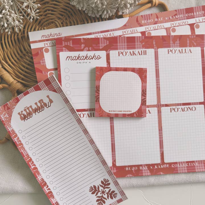 Bujo Bae - Wholesale Notepad - Lehua Kapa Kuiki x Palaka | Monthly Notepad3