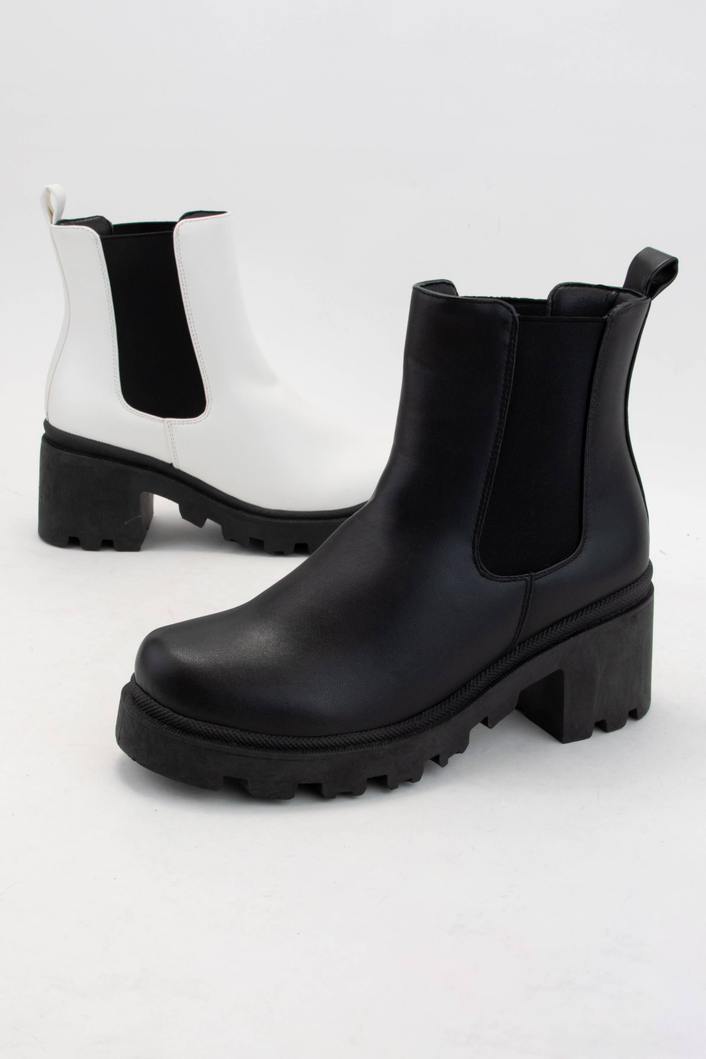 CCOCCI - Wholesale Chelsea Boots - Women's - CHUNKY LUG SOLE CHELSEA ANKLE BOOTS5