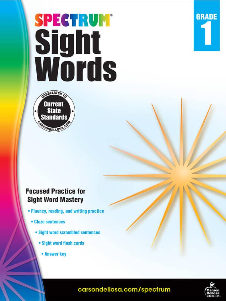Spectrum Sight Words, Grade 1 for wholesale by Carson Dellosa Education
