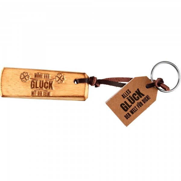 Hergo Creation GmbH - Wholesale Keychain - Unisex - Set of keychains wood, 30 pcs., 5 asst.3