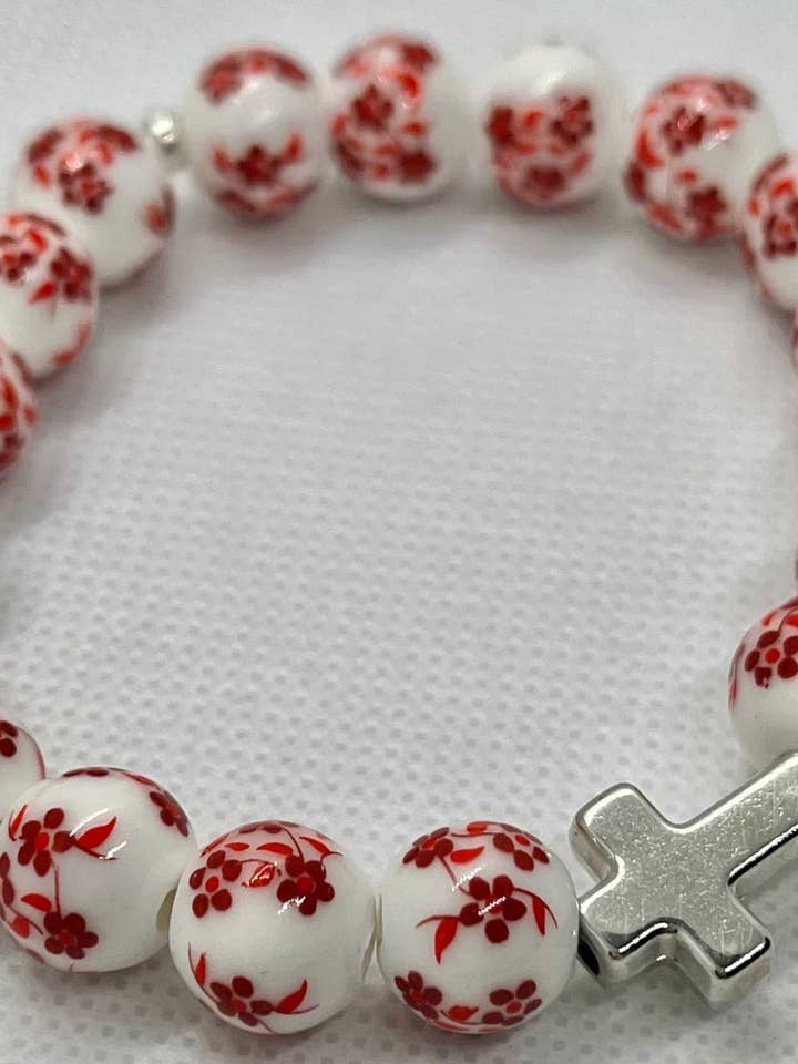 Christian Cross Bracelets for Women Beaded Bracelet for wholesale by Saved By Christ Design