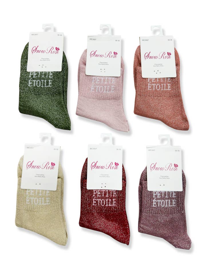 Glänzende Socken (30-35) für den Großhandel von Belle Com'Elle