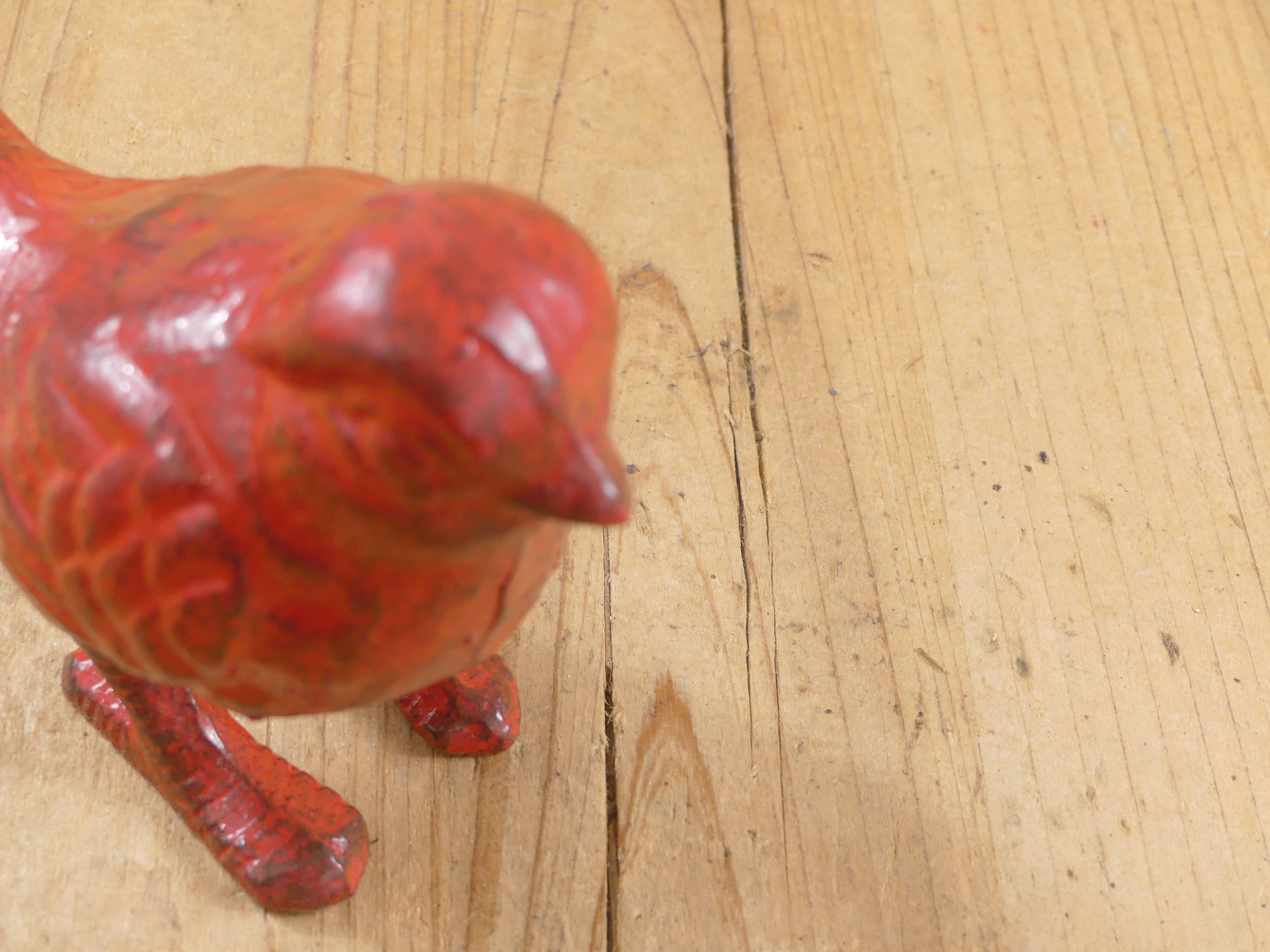 Midwest Craft House - Wholesale Decorative Figurine - CAST IRON RED BIRD FIGURE / CARDINAL2