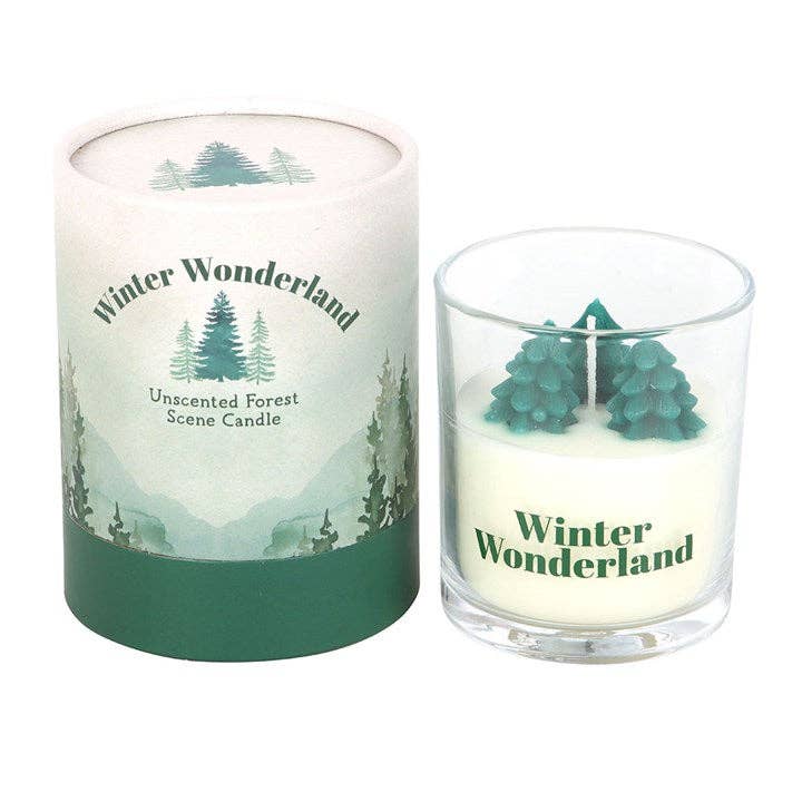 Something Different Wholesale - Wholesale Jar/Filled Candle - Winter Wonderland Candle with Tree Scene1