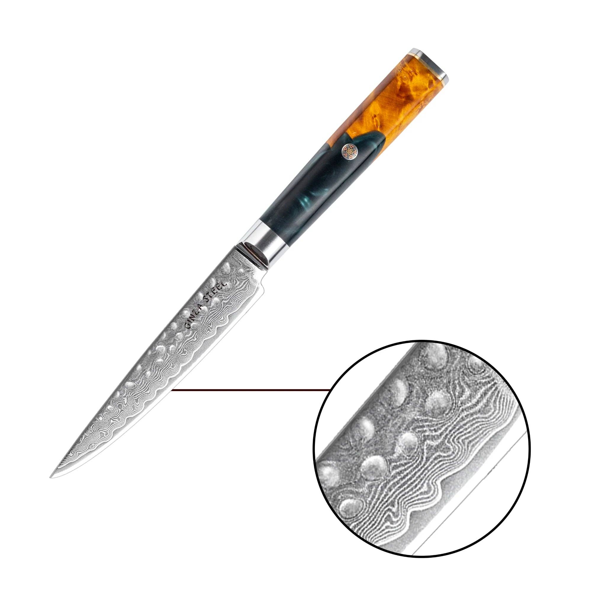 Ginza Steel - Wholesale Kitchen/Utility Knife - Kaze Katana – 6-Inch Utility Knife, Damascus VG10 Steel, 67 Layers6