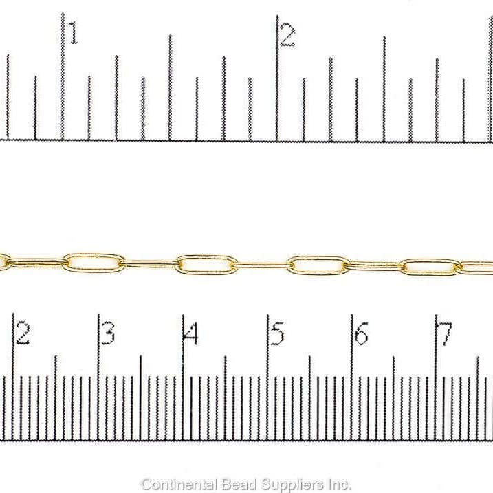 Continental Beads – wholesale Craft supplies – Paperclip Chain - 7.9mmx2.3mm - Available Multiple Colors - Per Foot CH-1608