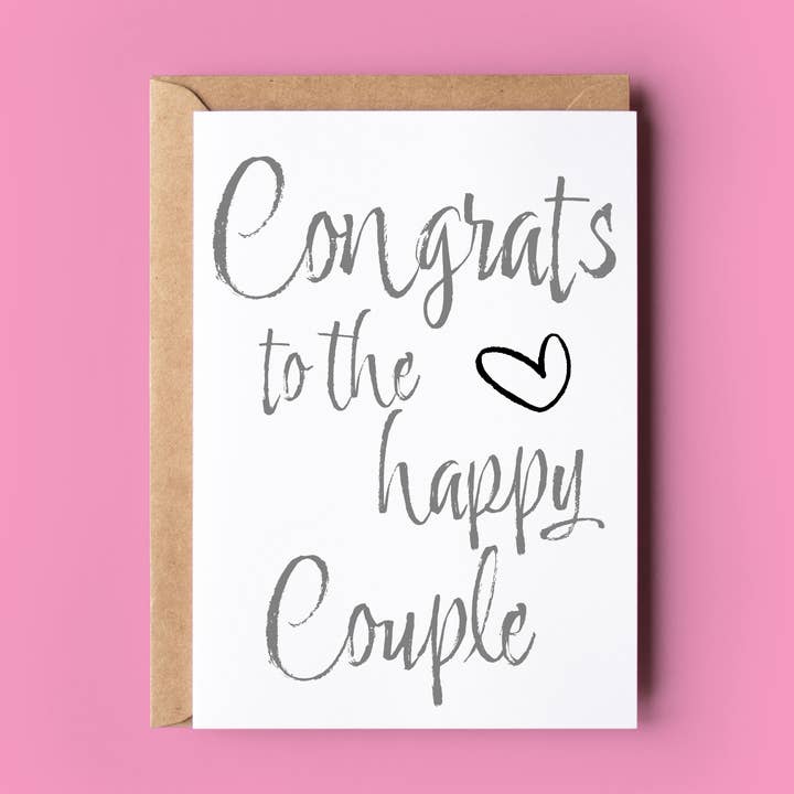 Congrats to the Happy Couple for wholesale by Wonky Cards