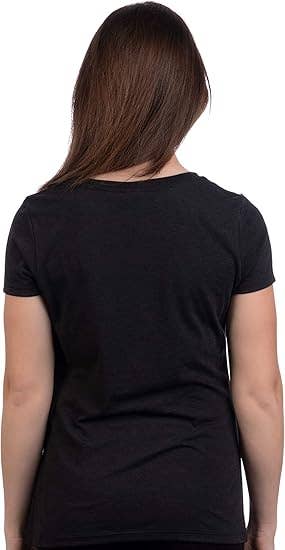 Geada negra T-shirt de Gola em V para Mulher "Catmother" Engraçada e Fofa. para venda a revendedores na Faire2