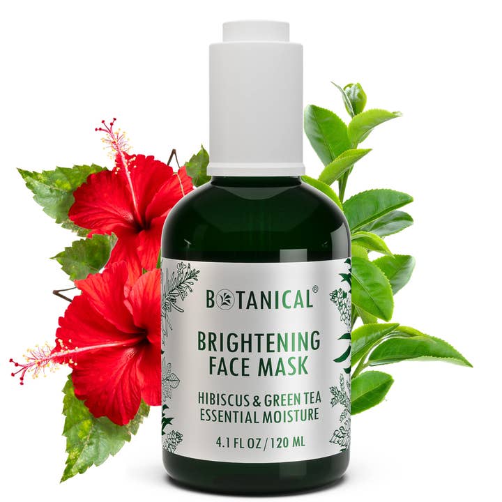 Brightening Face Mask - Hibiscus & Green Tea - Essential Moisture for wholesale by Botanical Green Lab