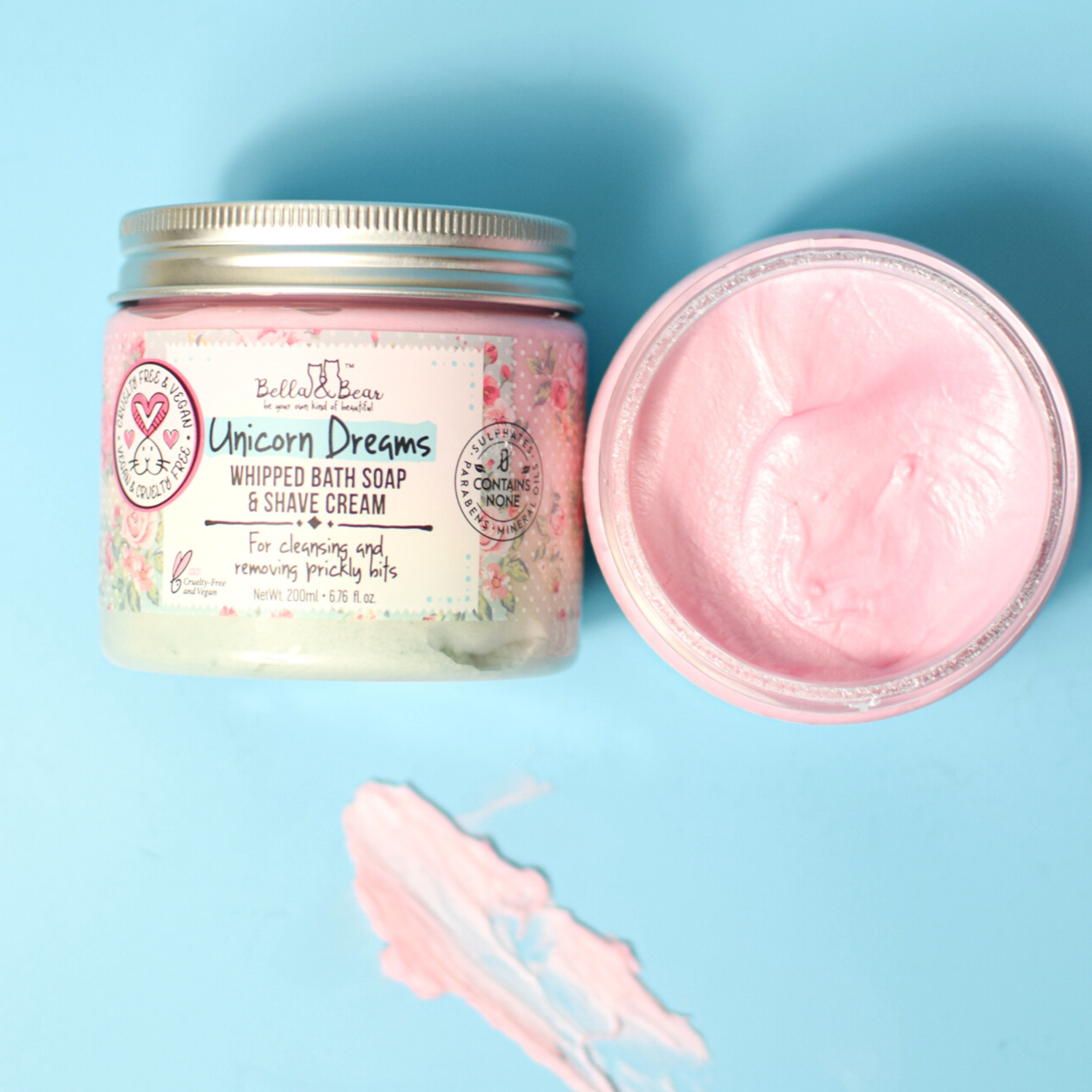 Bella & Bear - Wholesale Whipped Soap - 6.7oz Unicorn Dreams 3 in-1 Whipped Bath Soap4