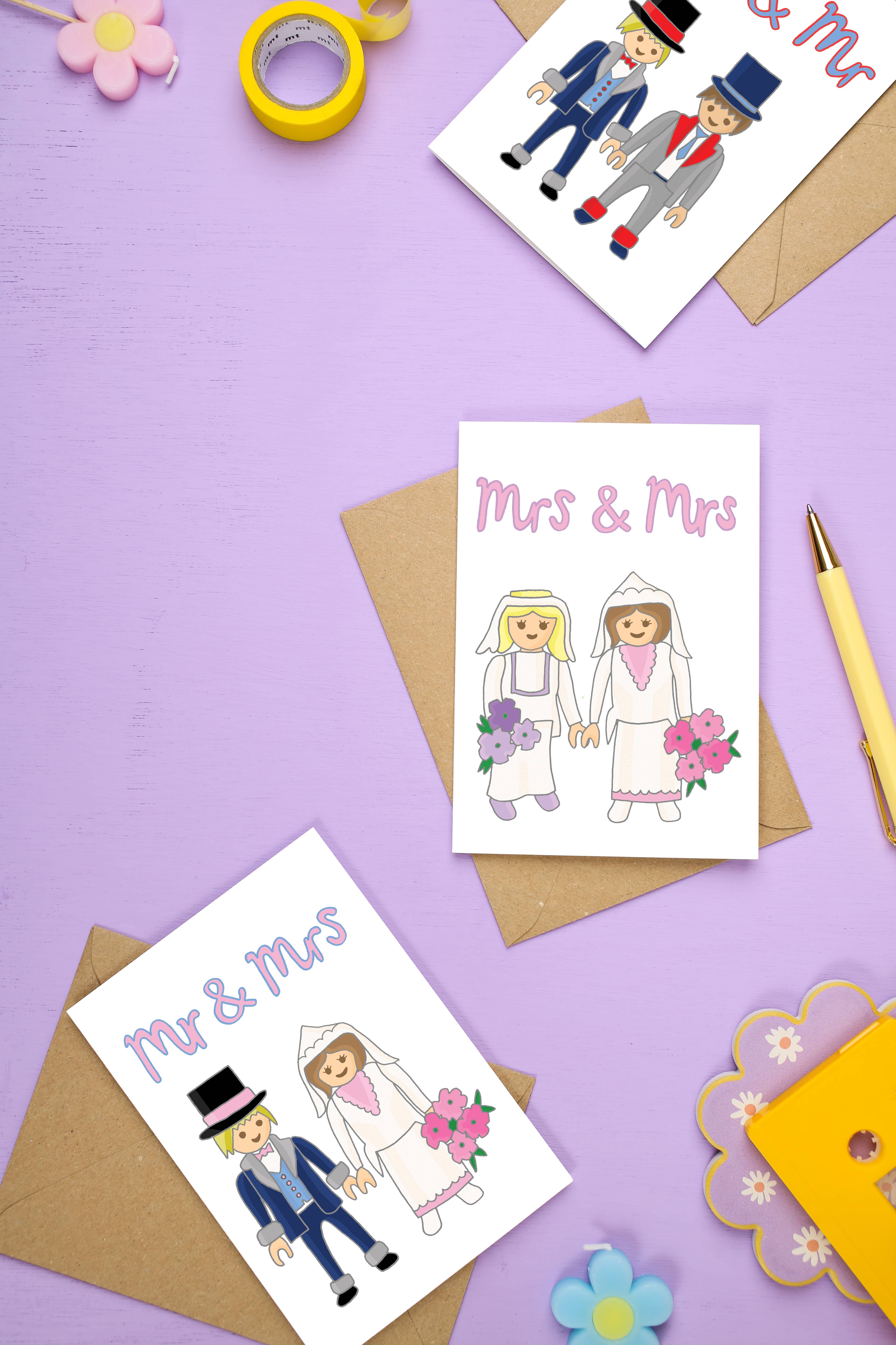 You've Got Pen On Your Face – wholesale Wedding card – Mr and Mrs Greeting Card | Cute Wedding Card | Love Card3