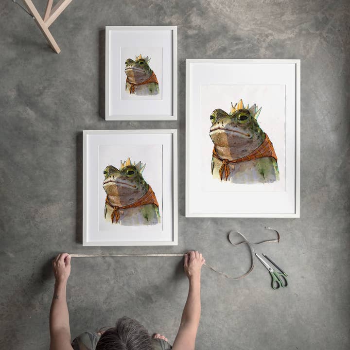 The Ugly Cat Studio - Wholesale Art Print - Toad King Watercolour Fine Art Print27