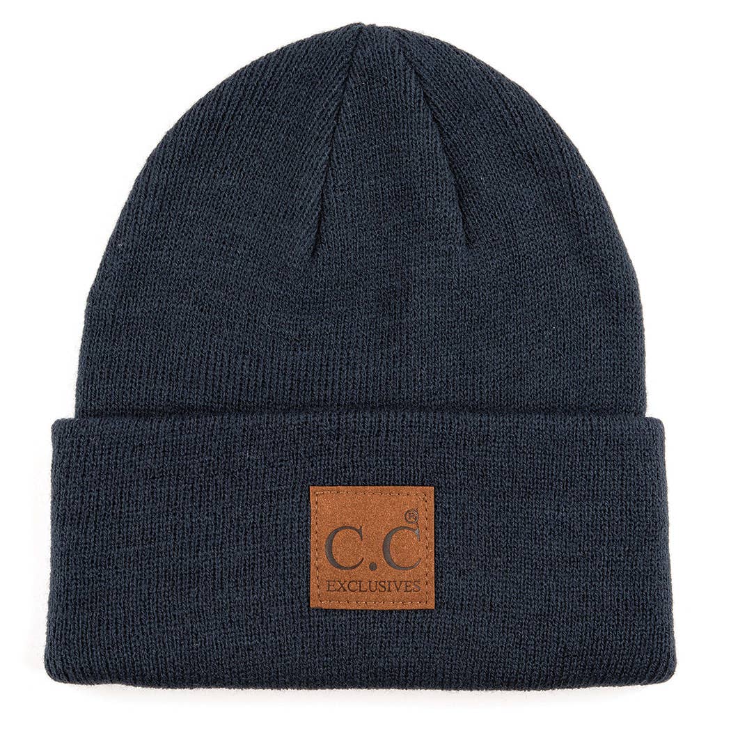 Fashion City - Wholesale Beanie - Unisex - Classic Beanie Hat with Suede Logo Patch8