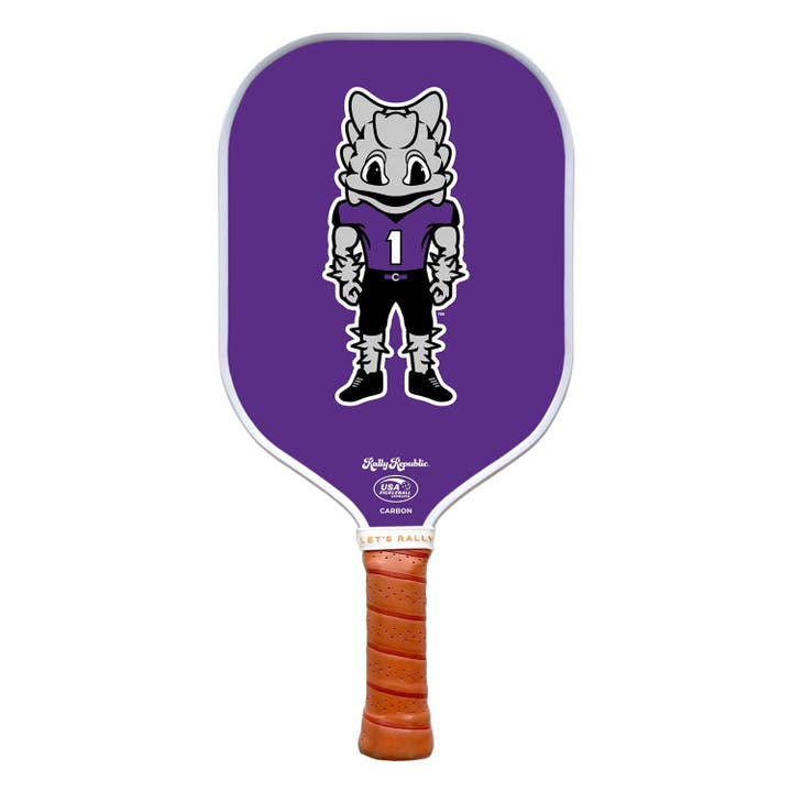 TCU Horned Frogs Purple Mascot Mark Pickleball Paddle (B2B) for wholesale by Rally Republic