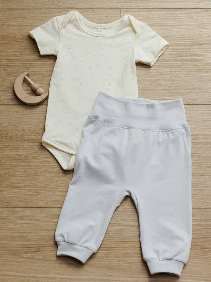 Quincy Mae - Wholesale Pants - Baby - Cotton Baby Pant || Fog4