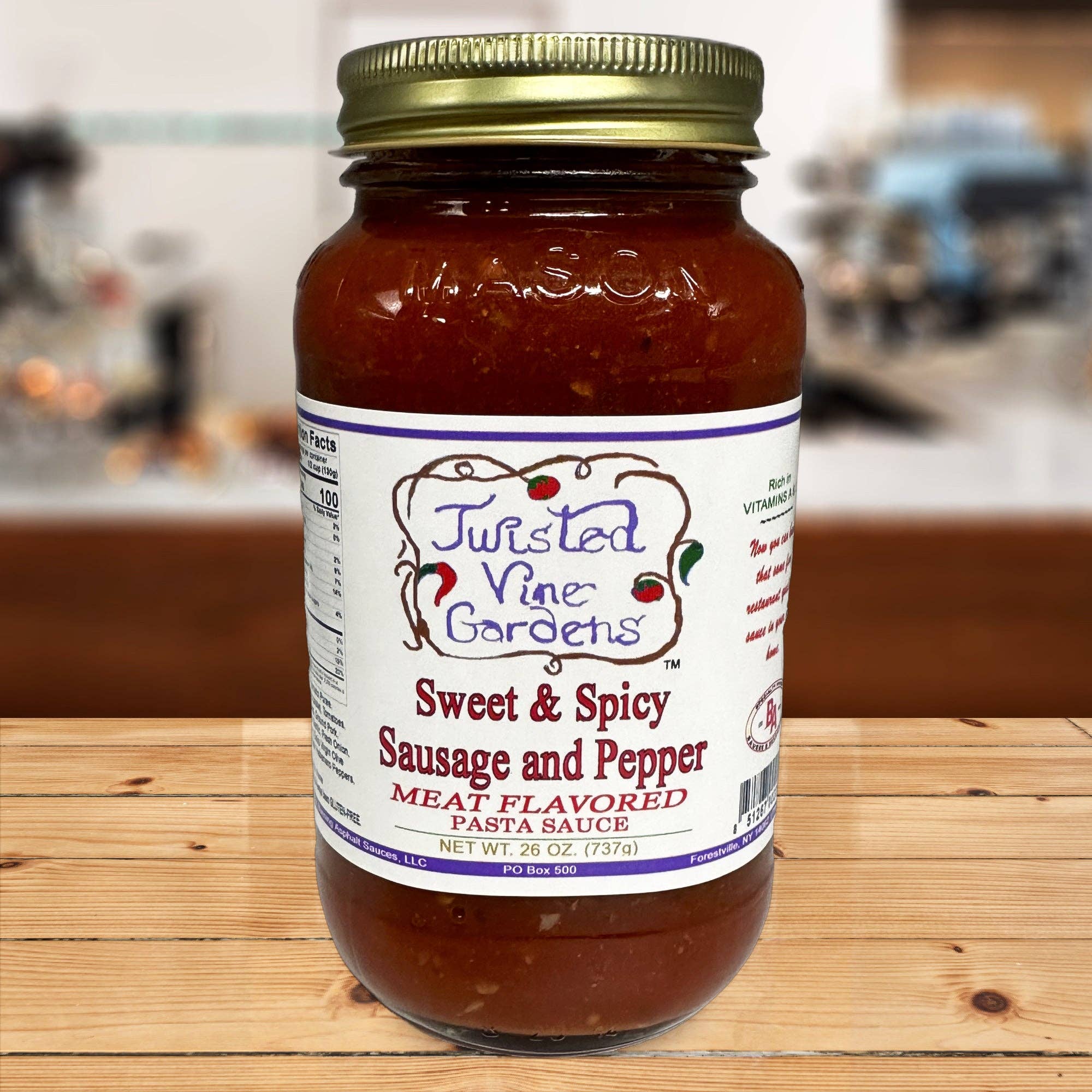 Burning Asphalt Enterprises LLC – wholesale Pasta sauce – Sweet & Spicy Pepper and Sausage Spaghetti Sauce0