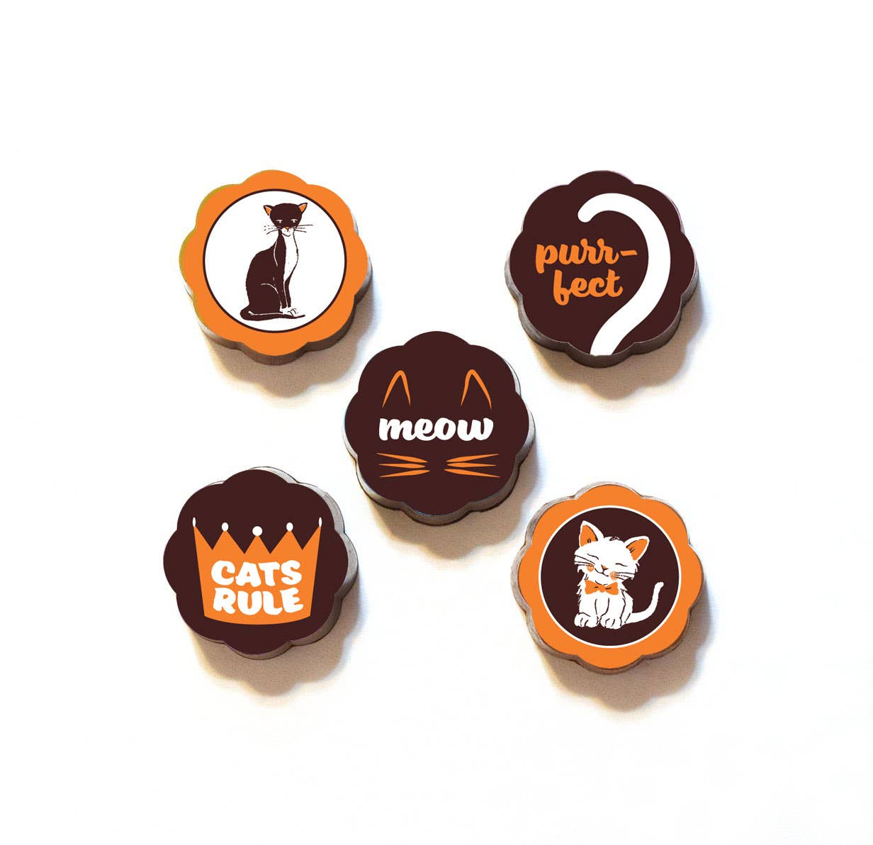 Chouquette - Wholesale Chocolate Box - CATS RULE - Chocolate Covered Caramels - Box of 5