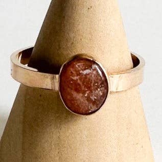 Bague en grès plaqué or 14K | Taille 10,5 pour la vente par Halie & Co