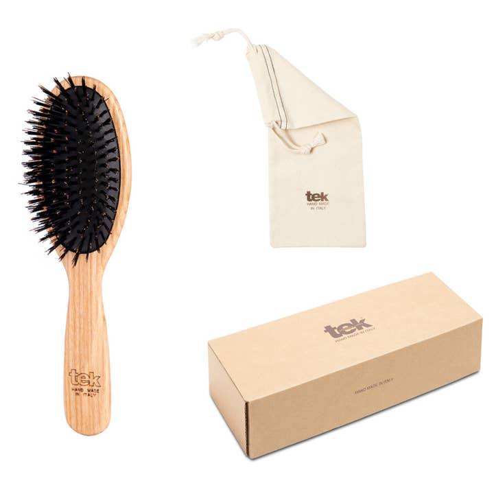 Tek Brushes – Großhandel Haarbürste/Kamm – Große ovale Bürste mit veganen Borsten2