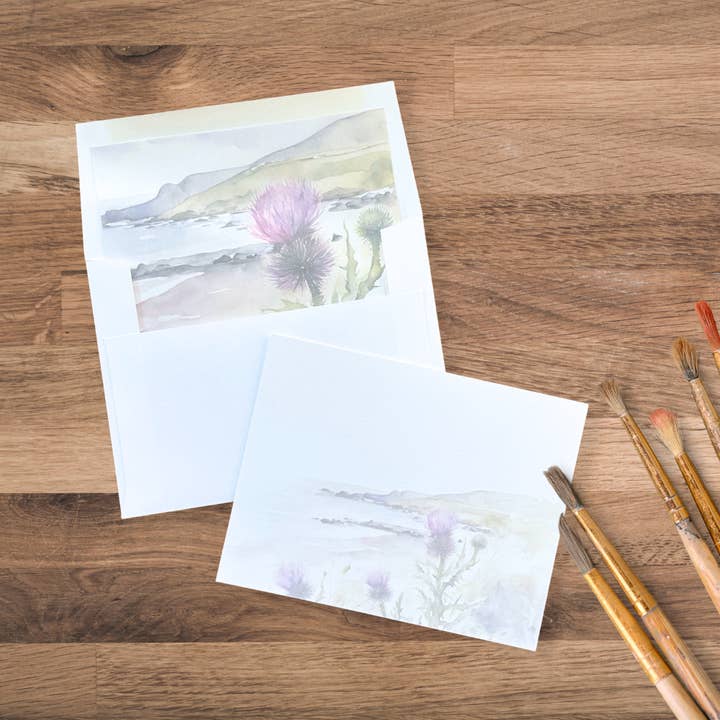 Scotland in Watercolor Notecard Set for wholesale by Primrose Thistle