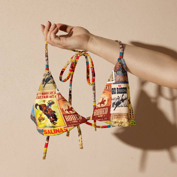 Vintage Rodeo String Bikini Top for wholesale by BAHA RANCH WESTERN WEAR