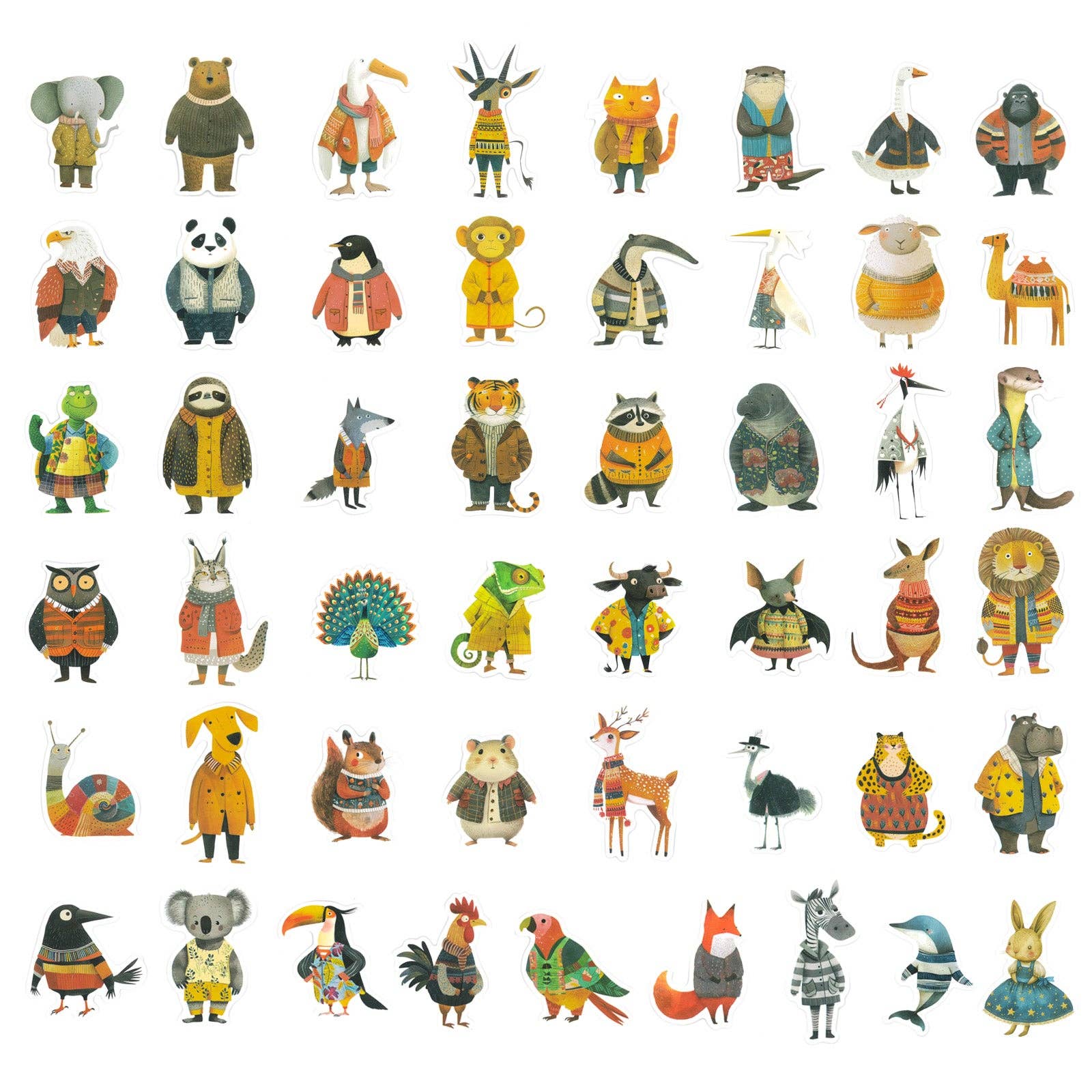 Wrapables.com - Wholesale Sticker - Wrapables Waterproof Vinyl Stickers, 100pcs, Rustic Creature2