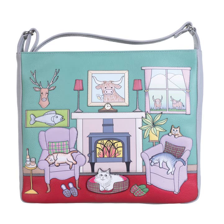 Hamish's House Large Cross Body Bag for wholesale by Mala Leather