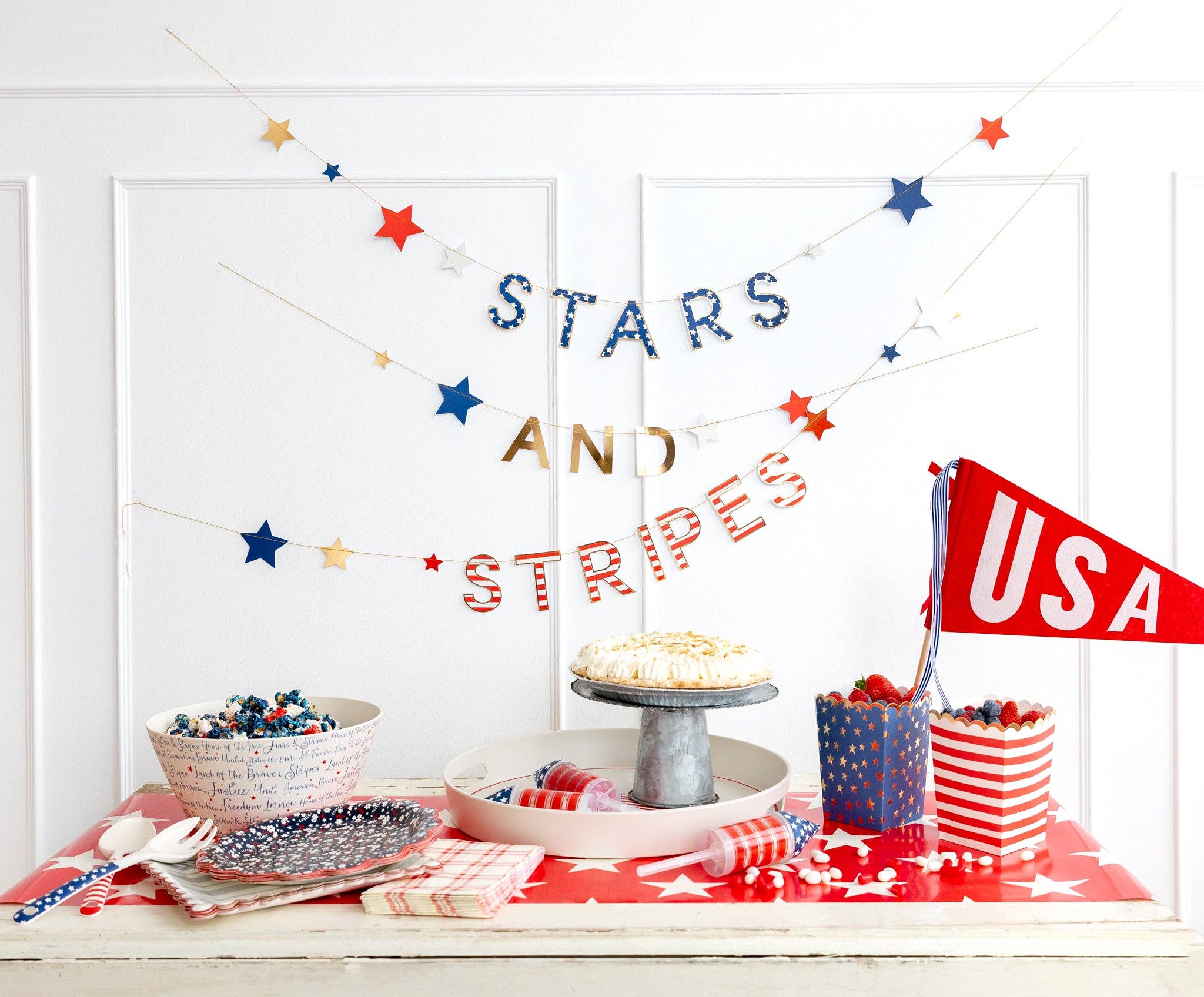 My Mind’s Eye - Wholesale Party sign/banner - SSP906 - Stars and Stripes Banner1