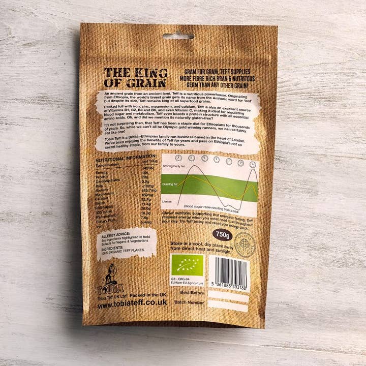 Tobia Teff – wholesale Breakfast cereal – Tobia Organic Teff Flakes1