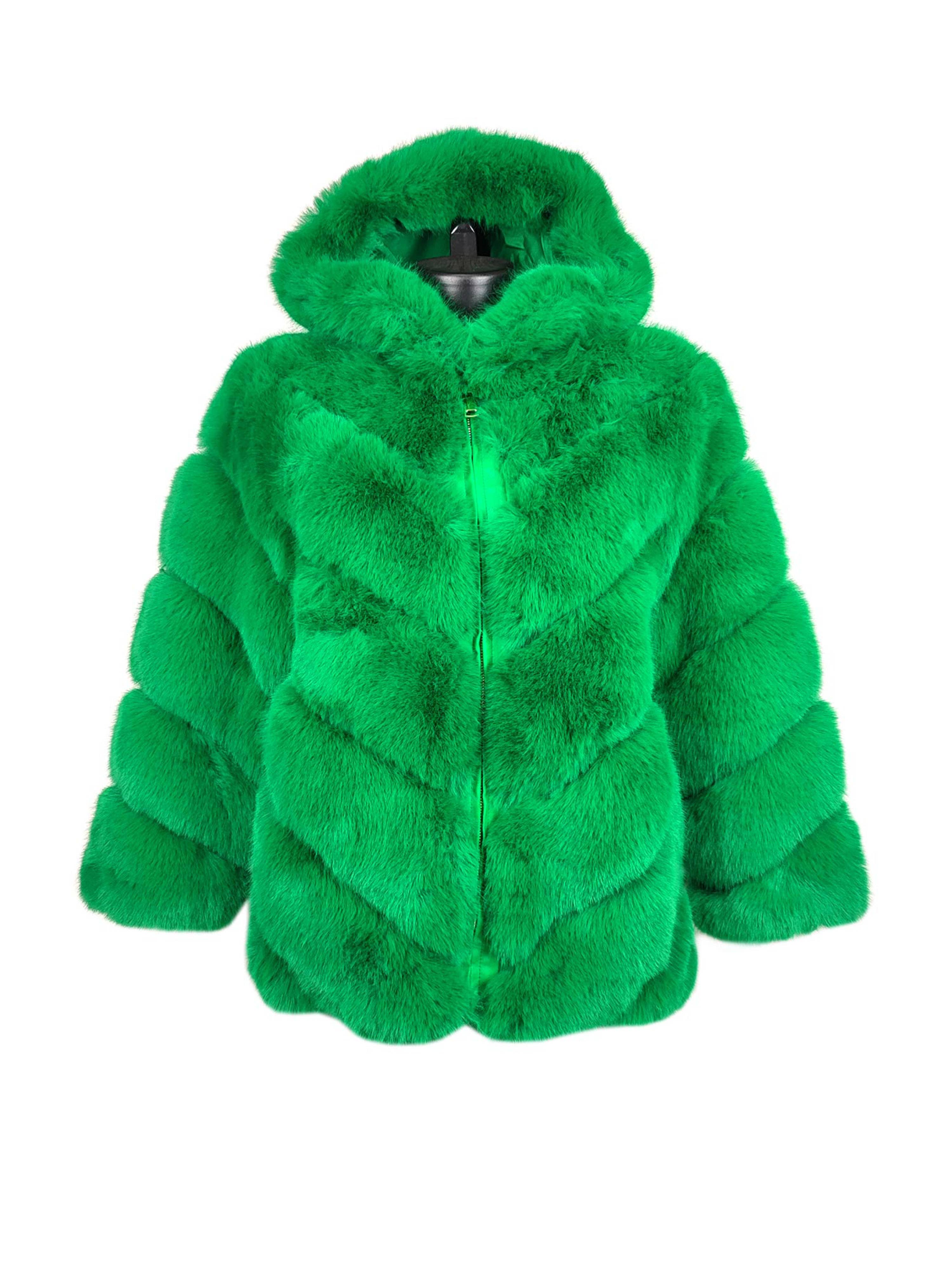 Florence Leather – wholesale Päls/fuskpäls - Dam – Eco pälsjacka med huva och dragkedja8